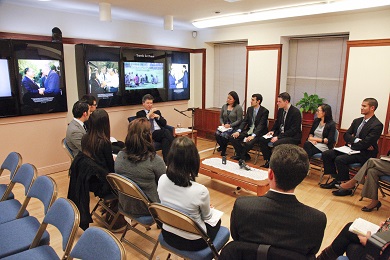 People seated in a circle